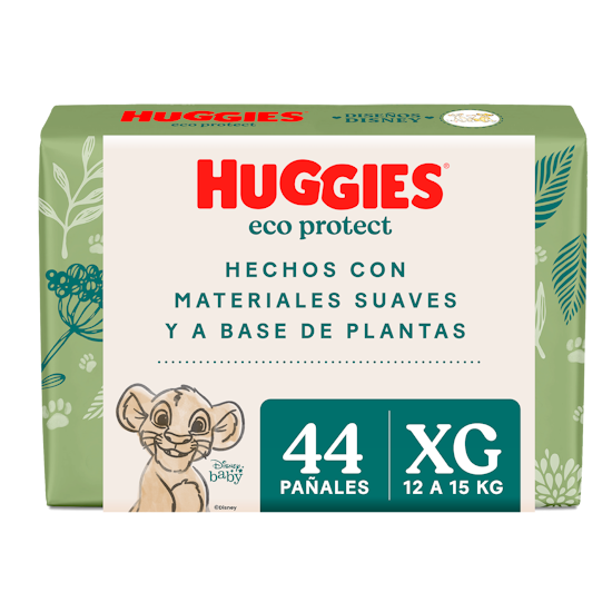 Pañales Huggies Eco Protect Talla XG, 44uds